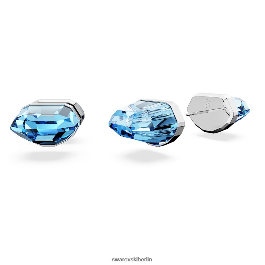 Swarovski Leuchtende Ohrstecker blau, rhodiniert Schmuck HLT448713