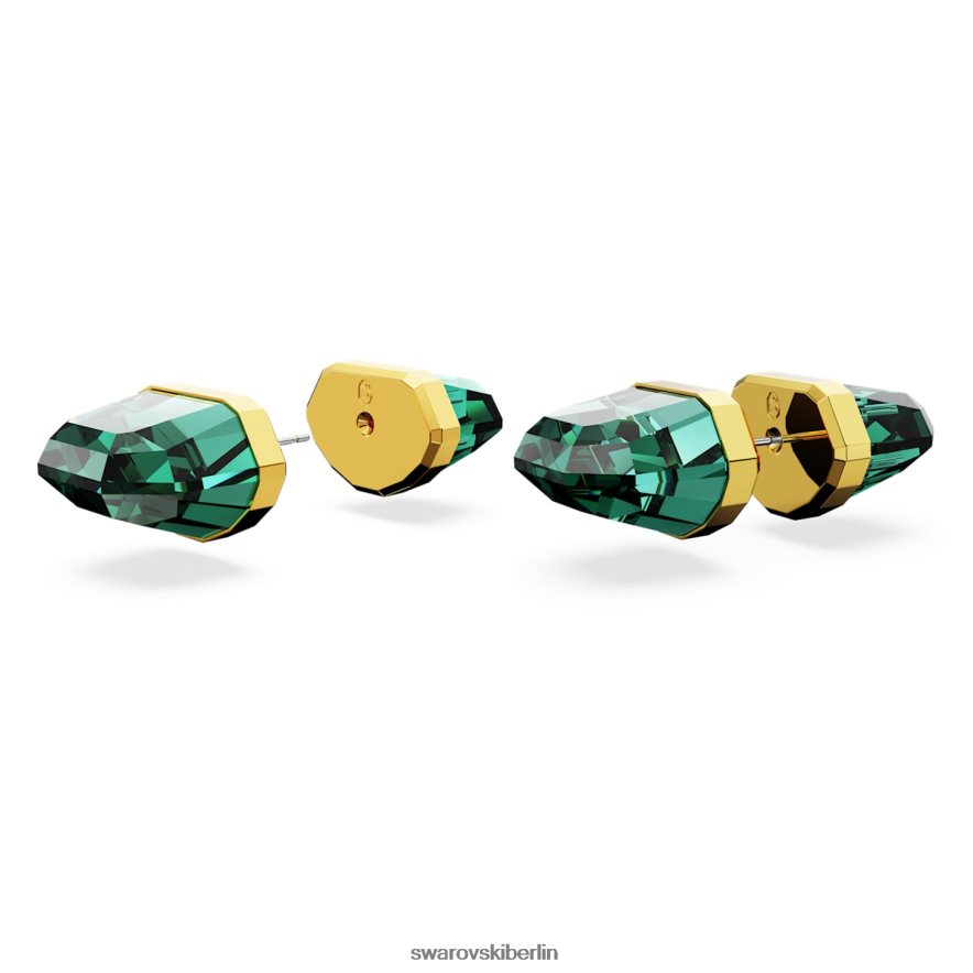 Swarovski Leuchtende Ohrstecker grün, vergoldet Schmuck HLT448711
