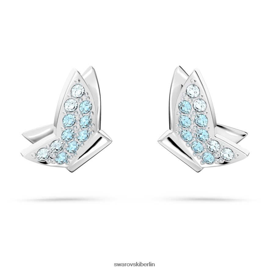 Swarovski Lilia-Ohrstecker Schmetterling, blau, rhodiniert Schmuck HLT448678