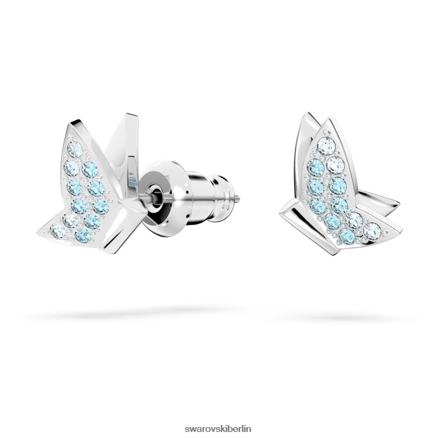 Swarovski Lilia-Ohrstecker Schmetterling, blau, rhodiniert Schmuck HLT448678