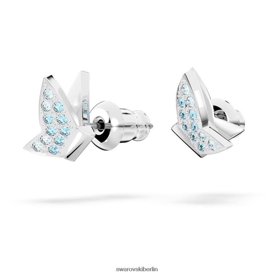 Swarovski Lilia-Ohrstecker Schmetterling, blau, rhodiniert Schmuck HLT448678