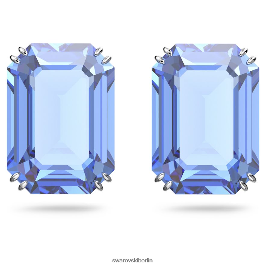 Swarovski Millenia-Ohrstecker Achteckschliff, blau, rhodiniert Schmuck HLT448674