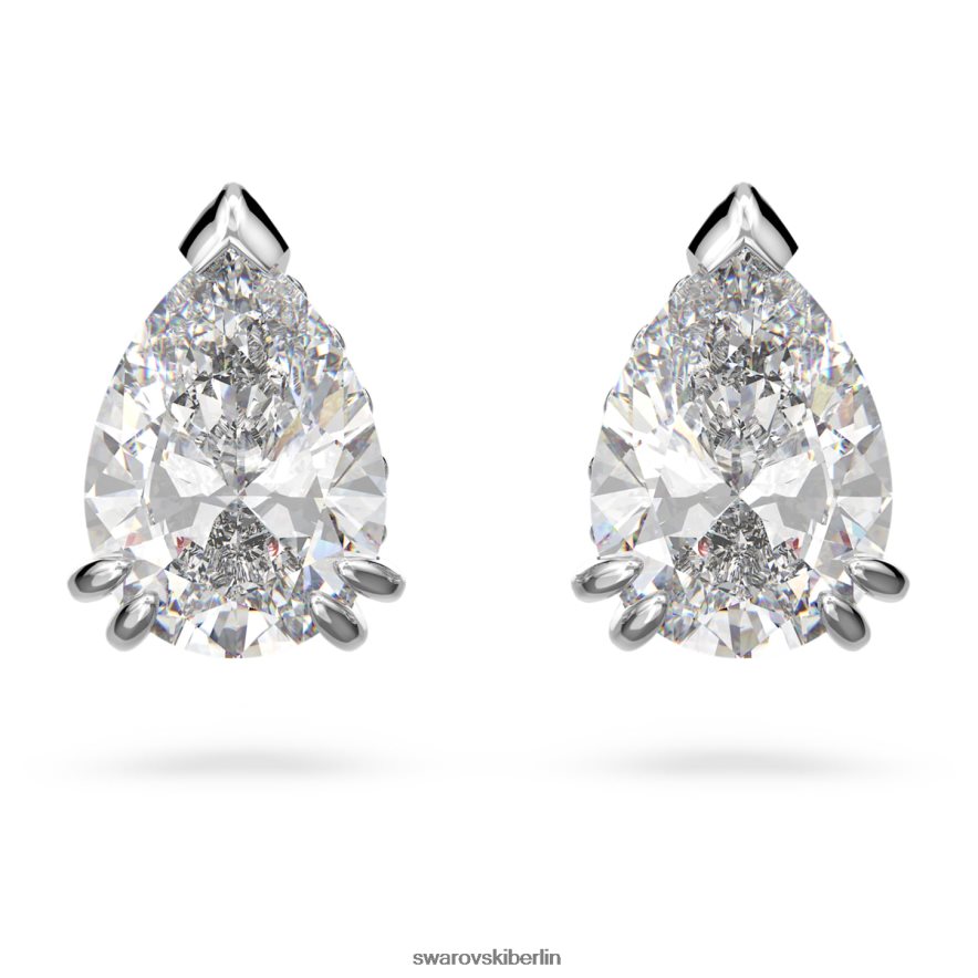 Swarovski Millenia-Ohrstecker Birnenschliff, weiß, rhodiniert Schmuck HLT448669