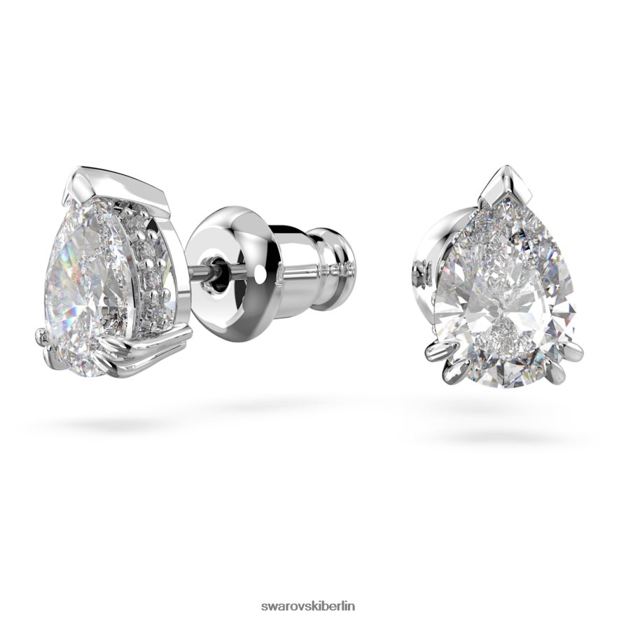 Swarovski Millenia-Ohrstecker Birnenschliff, weiß, rhodiniert Schmuck HLT448669