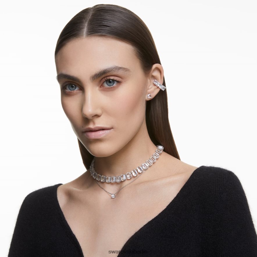 Swarovski Millenia-Ohrstecker Trilliantschliff, weiß, rhodiniert Schmuck HLT448739
