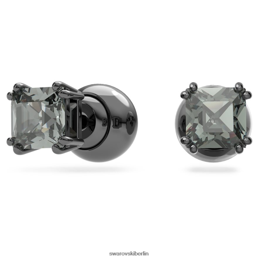 Swarovski Millenia-Ohrstecker quadratischer Schliff, schwarz, rutheniumbeschichtet Schmuck HLT448662