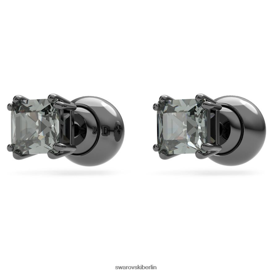 Swarovski Millenia-Ohrstecker quadratischer Schliff, schwarz, rutheniumbeschichtet Schmuck HLT448662