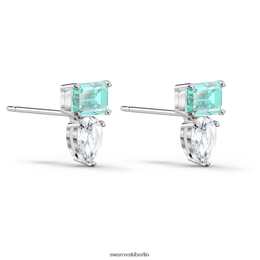Swarovski Ohrstecker anziehen Mischschliffe, blau, rhodiniert Schmuck HLT448860