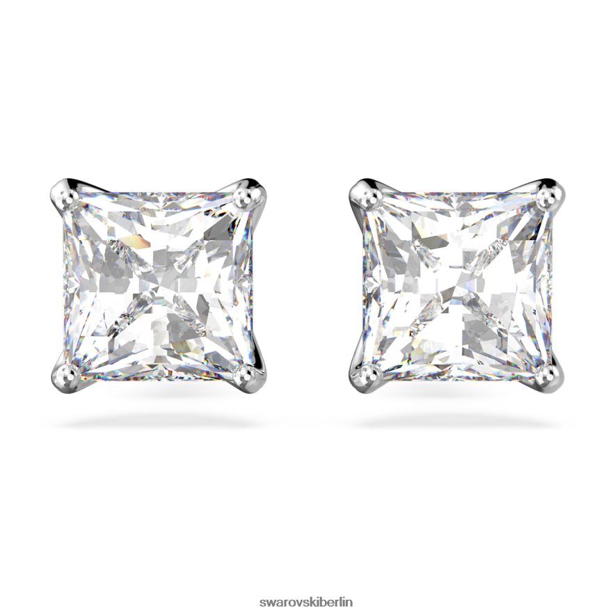 Swarovski Ohrstecker anziehen quadratisch geschliffen, weiß, rhodiniert Schmuck HLT448657