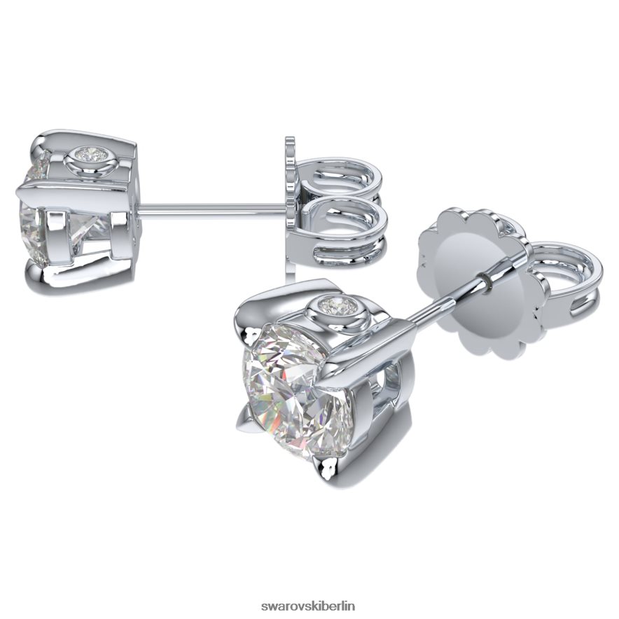 Swarovski Ohrstecker für die Ewigkeit 14 Karat Weißgold Schmuck HLT448649