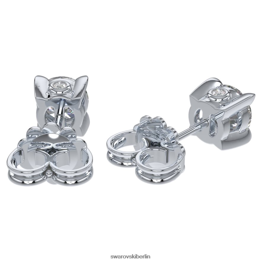 Swarovski Ohrstecker für die Ewigkeit 14 Karat Weißgold Schmuck HLT448649
