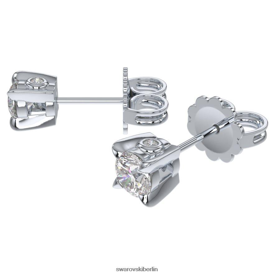 Swarovski Ohrstecker für die Ewigkeit 14 Karat Weißgold Schmuck HLT448650