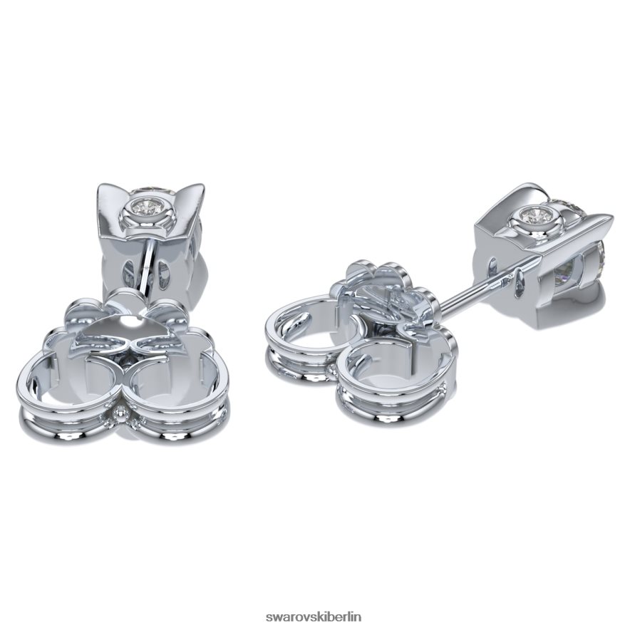 Swarovski Ohrstecker für die Ewigkeit 14 Karat Weißgold Schmuck HLT448650