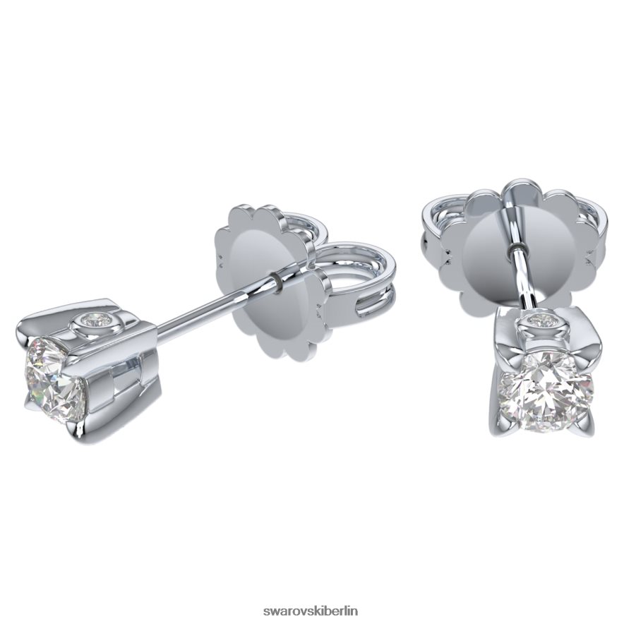 Swarovski Ohrstecker für die Ewigkeit 14 Karat Weißgold Schmuck HLT448651