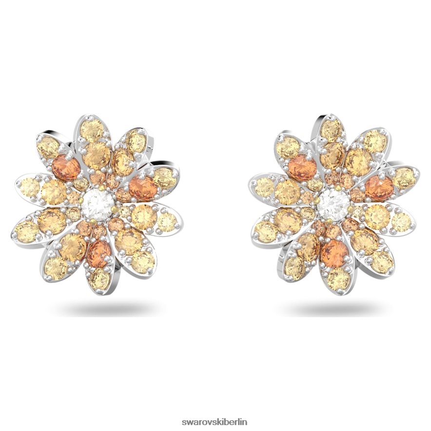 Swarovski Ohrstecker mit ewiger Blume Blume, mehrfarbig, gemischte Metalloberfläche Schmuck HLT448721