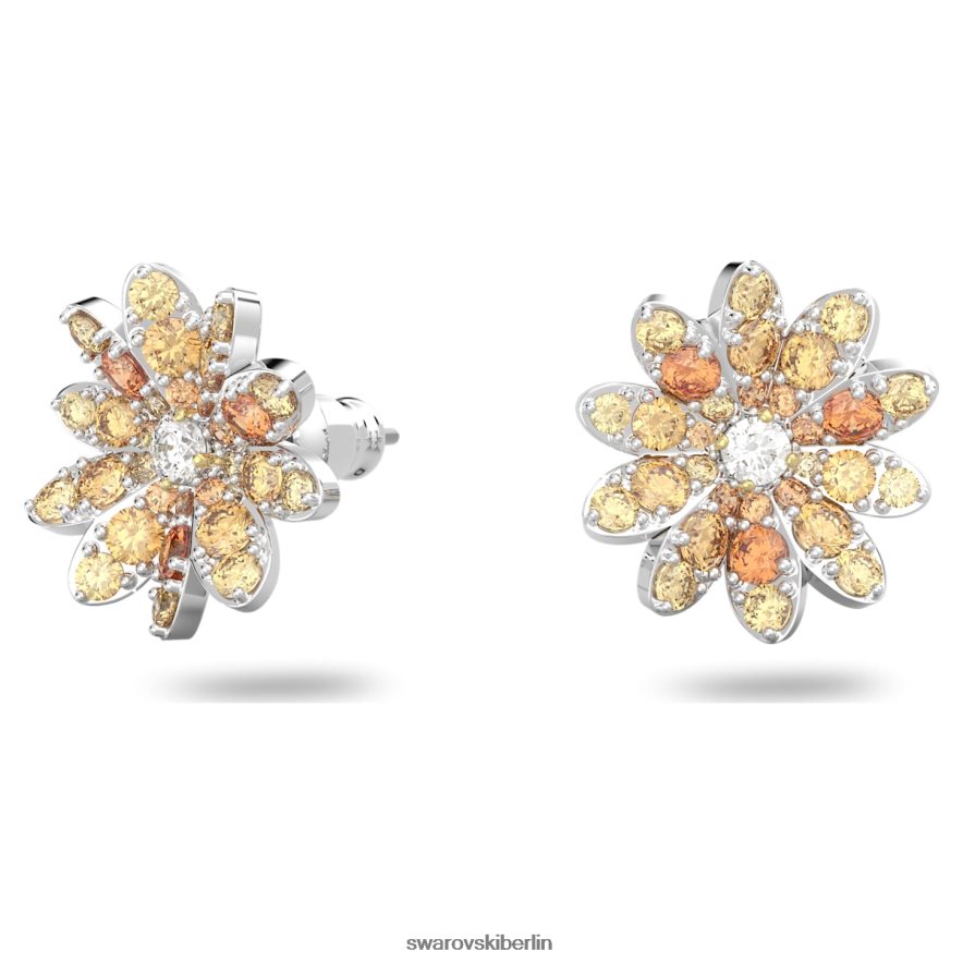 Swarovski Ohrstecker mit ewiger Blume Blume, mehrfarbig, gemischte Metalloberfläche Schmuck HLT448721