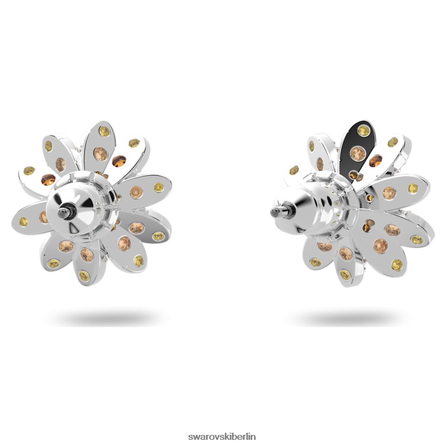 Swarovski Ohrstecker mit ewiger Blume Blume, mehrfarbig, gemischte Metalloberfläche Schmuck HLT448721