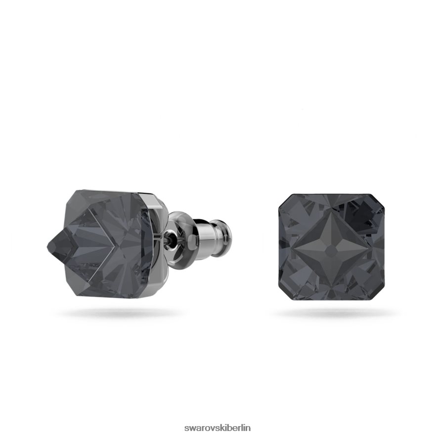 Swarovski Ortyx-Ohrstecker Pyramidenschliff, grau, rutheniumbeschichtet Schmuck HLT448696