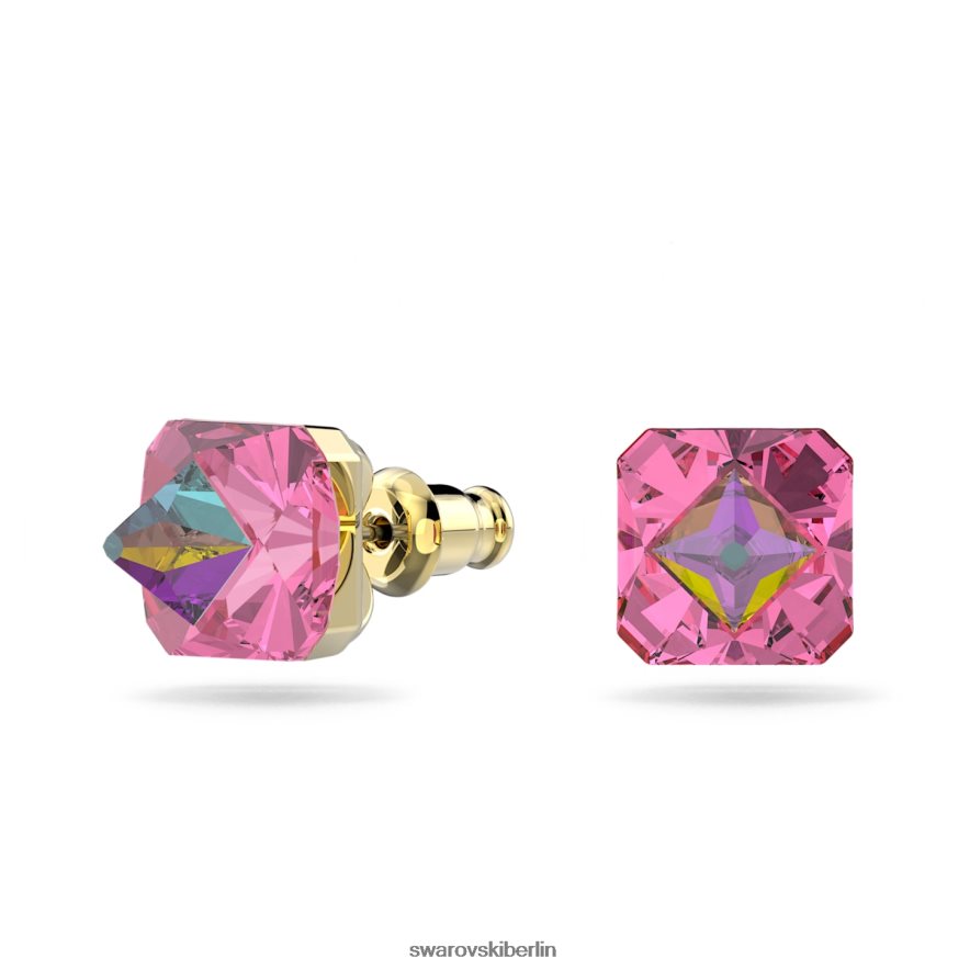 Swarovski Ortyx-Ohrstecker Pyramidenschliff, rosa, vergoldet Schmuck HLT448697