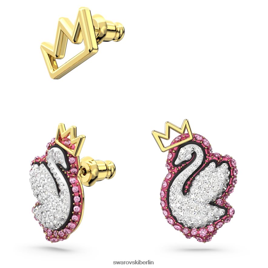 Swarovski Pop-Swan-Ohrstecker Schwan, rosa, vergoldet Schmuck HLT448395