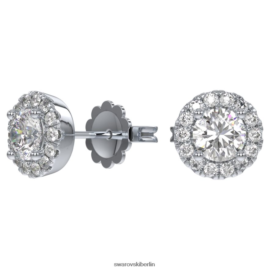 Swarovski Signature-Ohrstecker 14 Karat Weißgold Schmuck HLT448654