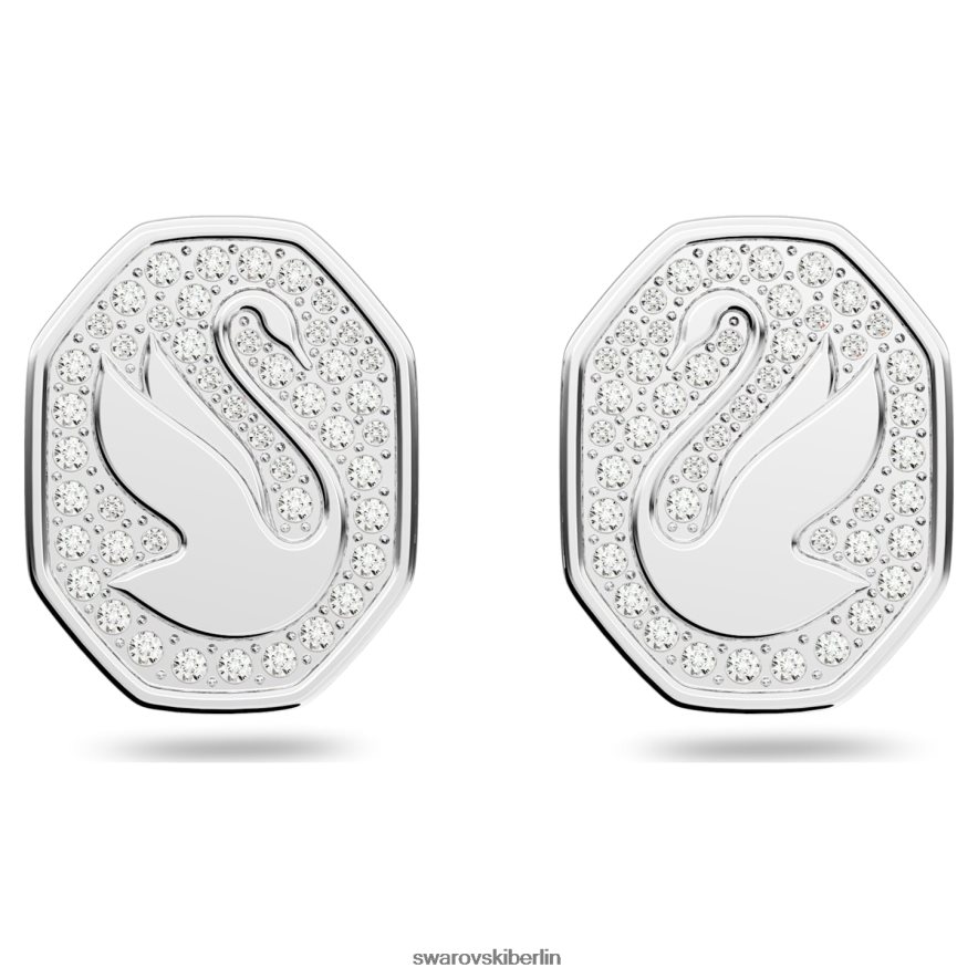 Swarovski Signum-Ohrstecker Schwan, weiß, rhodiniert Schmuck HLT448742