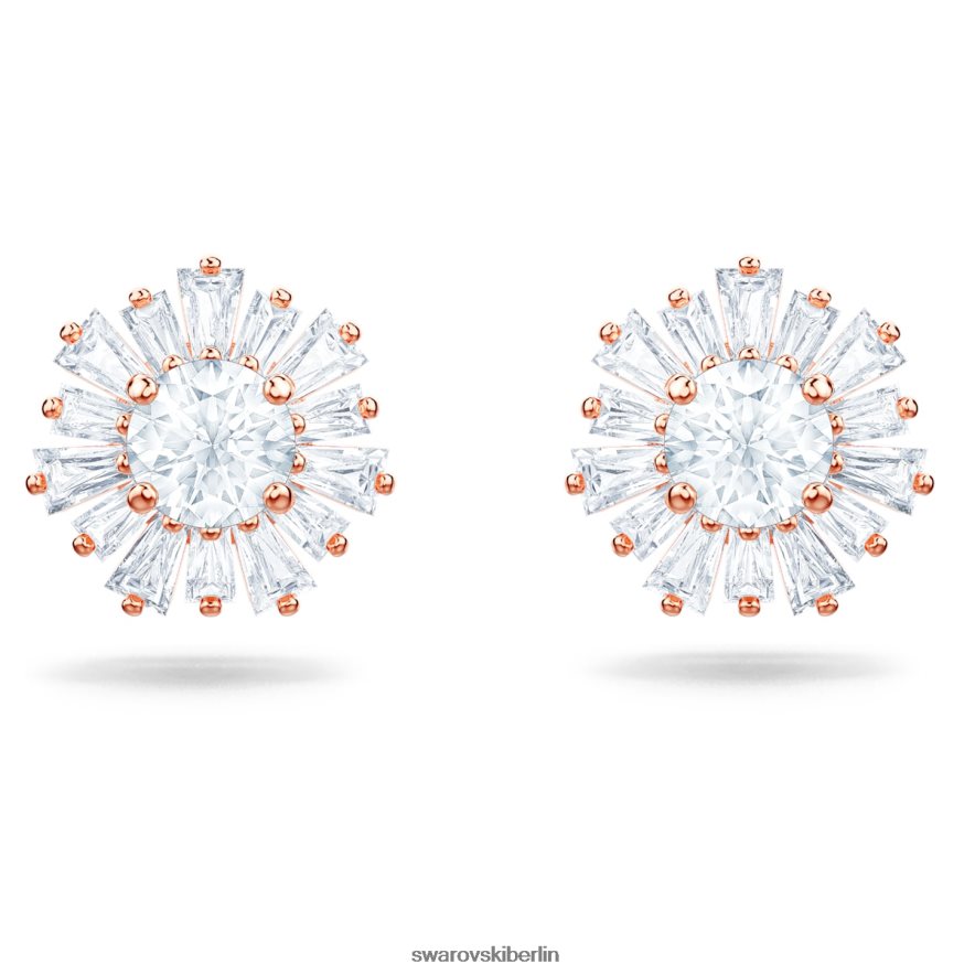 Swarovski Sonnenschein-Ohrstecker Mischschliffe, Sonne, Weiß, rosévergoldet Schmuck HLT448659