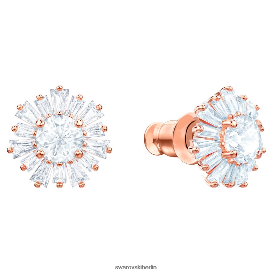 Swarovski Sonnenschein-Ohrstecker Mischschliffe, Sonne, Weiß, rosévergoldet Schmuck HLT448659