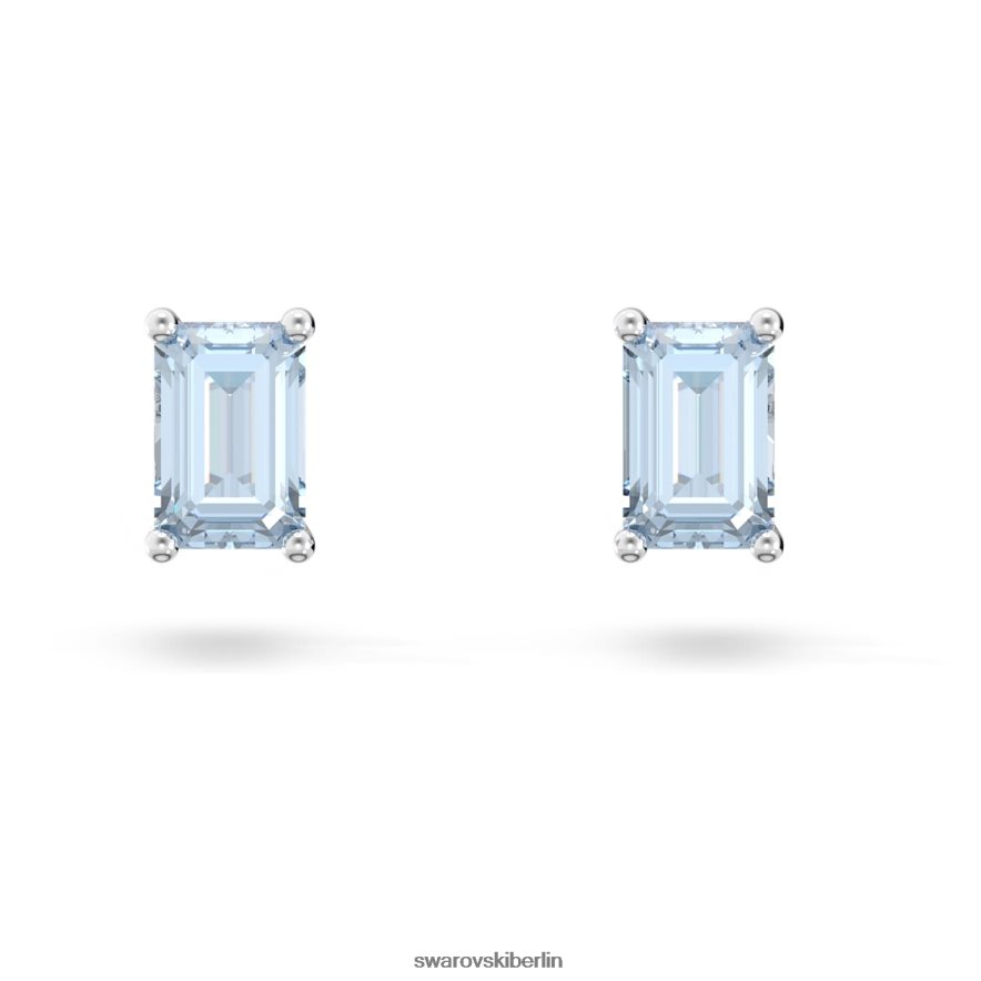 Swarovski Stilla-Ohrstecker Achteckschliff, blau, rhodiniert Schmuck HLT448693