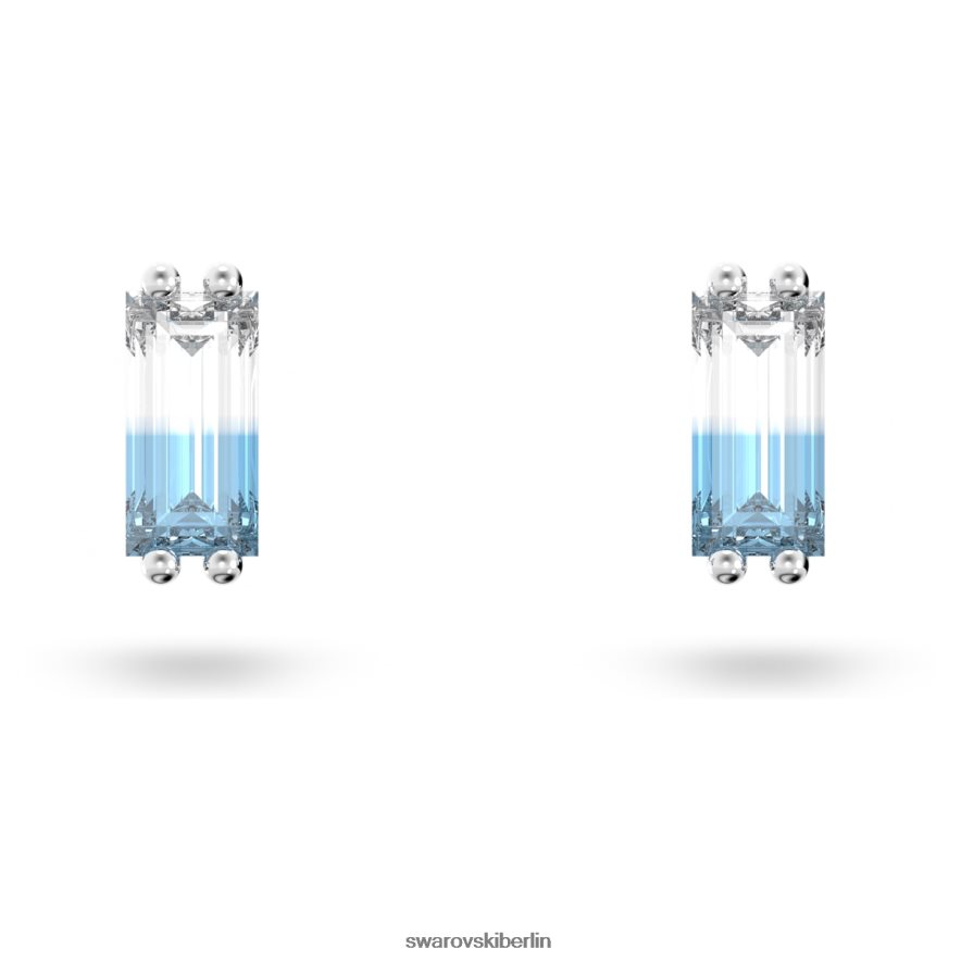 Swarovski Stilla-Ohrstecker Baguetteschliff, blau, rhodiniert Schmuck HLT448702