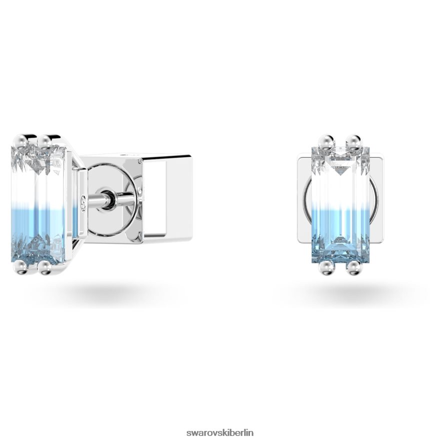 Swarovski Stilla-Ohrstecker Baguetteschliff, blau, rhodiniert Schmuck HLT448702