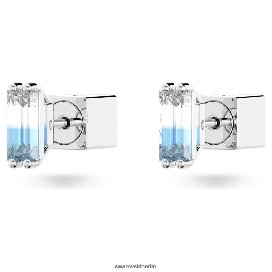 Swarovski Stilla-Ohrstecker Baguetteschliff, blau, rhodiniert Schmuck HLT448702