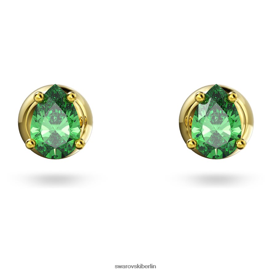Swarovski Stilla-Ohrstecker Birnenschliff, grün, vergoldet Schmuck HLT448676