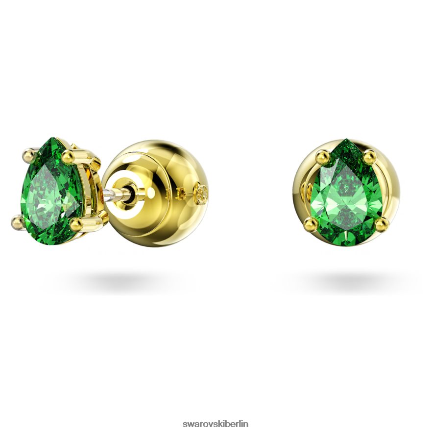 Swarovski Stilla-Ohrstecker Birnenschliff, grün, vergoldet Schmuck HLT448676