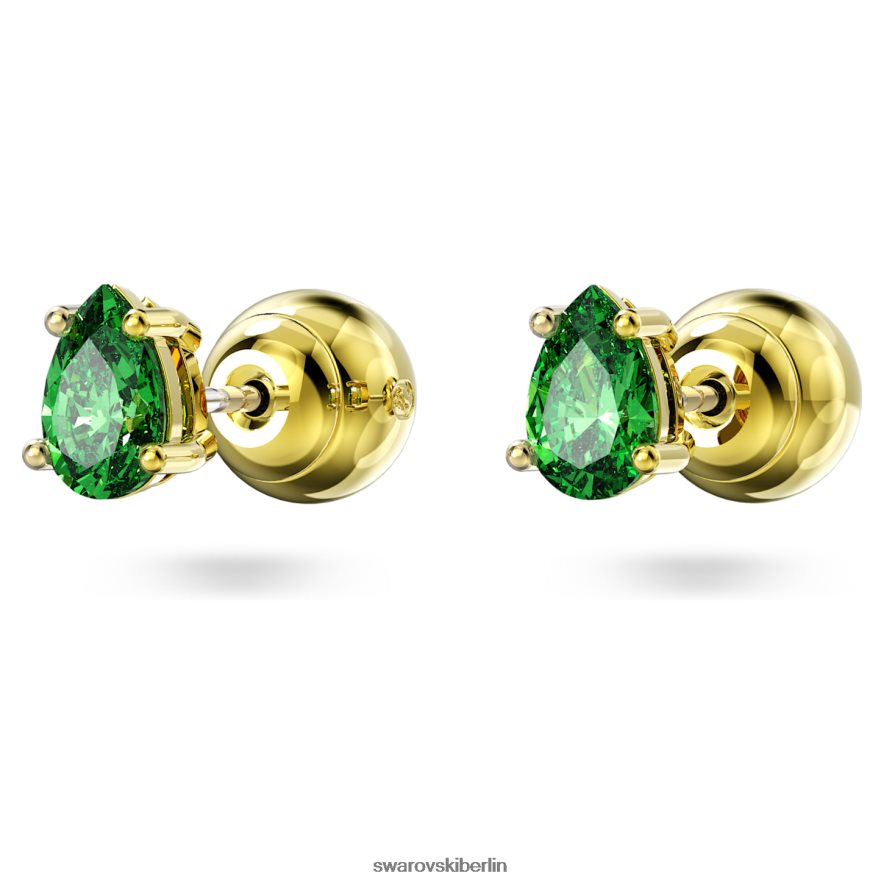 Swarovski Stilla-Ohrstecker Birnenschliff, grün, vergoldet Schmuck HLT448676