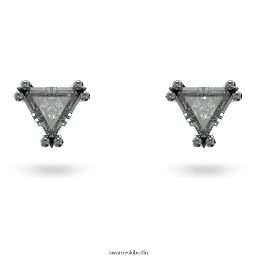Swarovski Stilla-Ohrstecker Dreiecksschliff, grau, rutheniumbeschichtet Schmuck HLT448684