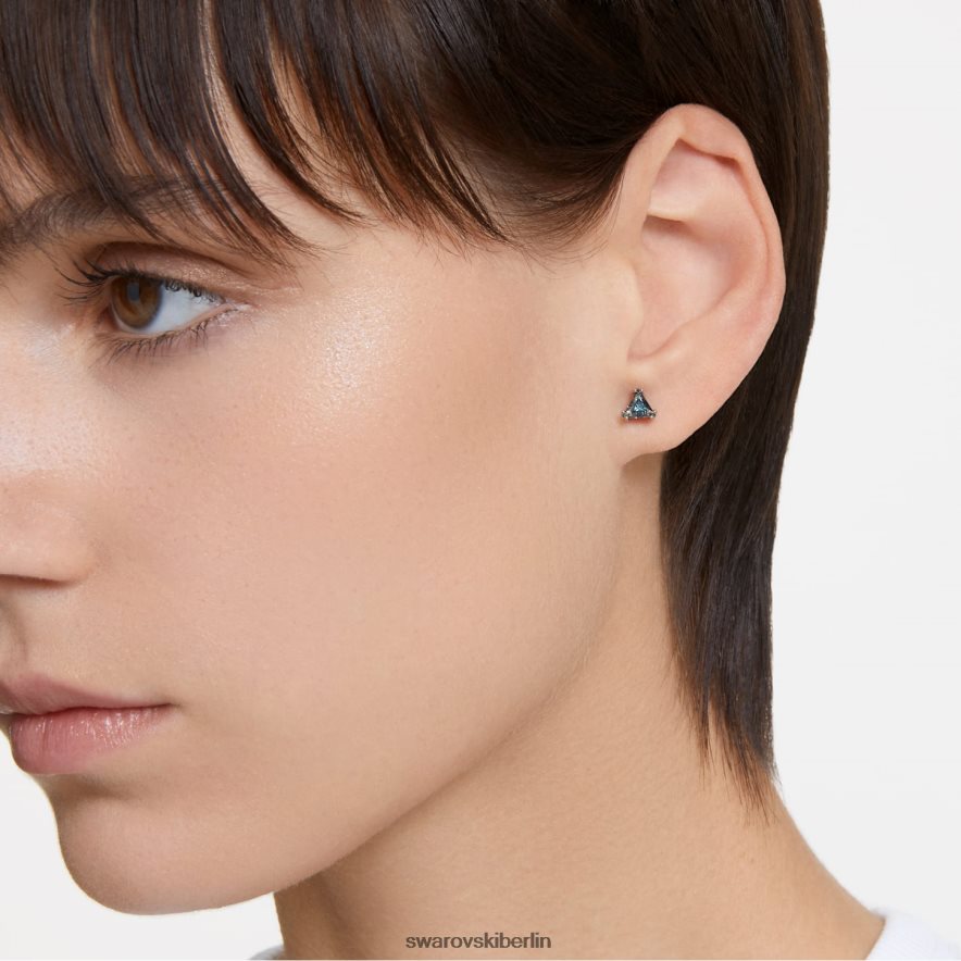 Swarovski Stilla-Ohrstecker Dreiecksschliff, grau, rutheniumbeschichtet Schmuck HLT448684