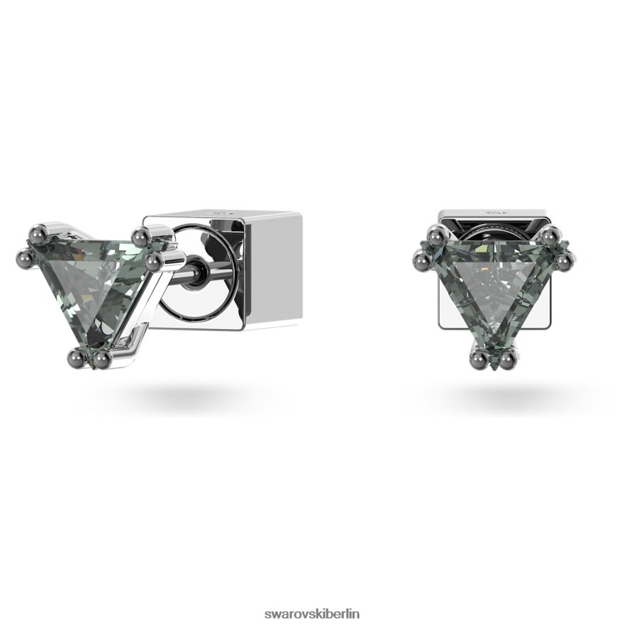Swarovski Stilla-Ohrstecker Dreiecksschliff, grau, rutheniumbeschichtet Schmuck HLT448684