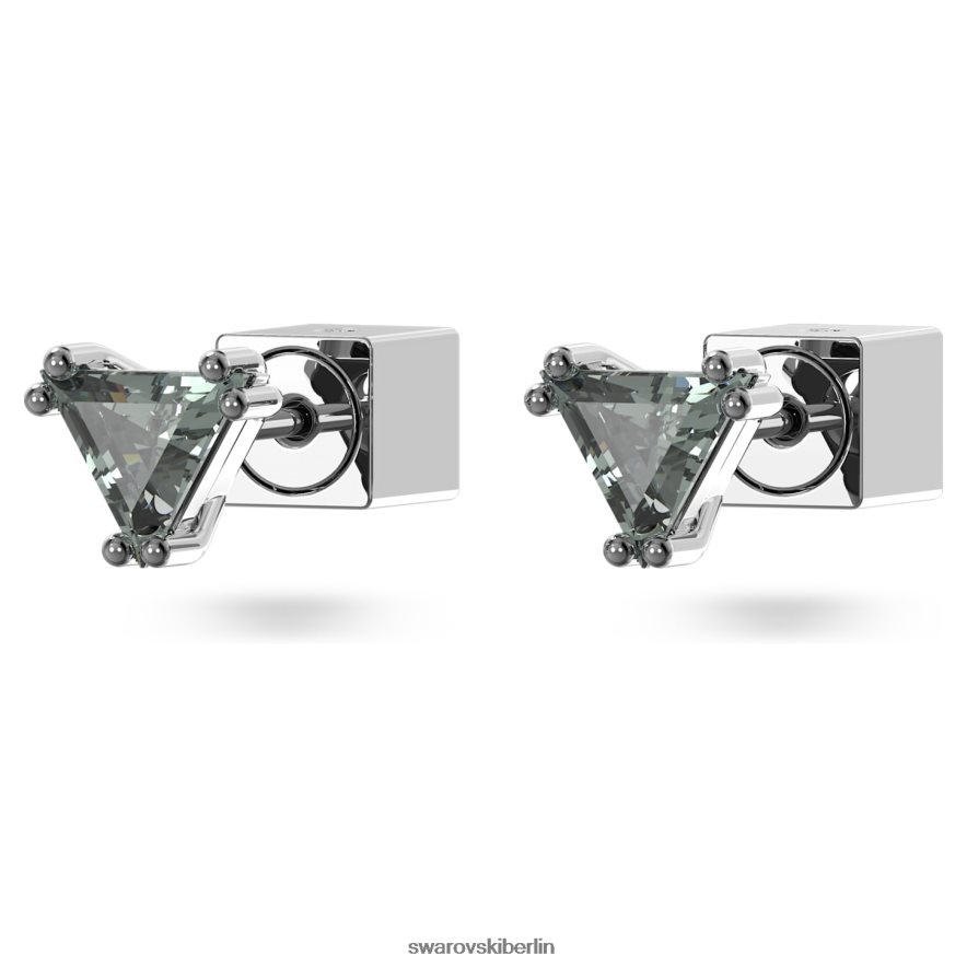 Swarovski Stilla-Ohrstecker Dreiecksschliff, grau, rutheniumbeschichtet Schmuck HLT448684