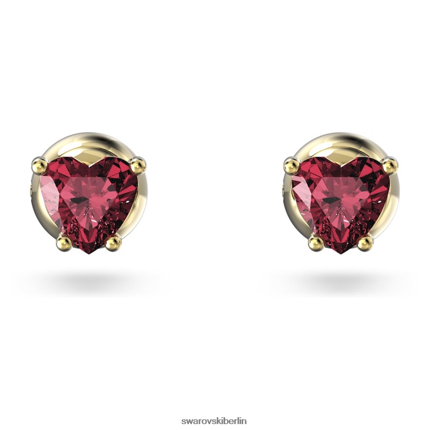 Swarovski Stilla-Ohrstecker Herz, rot, vergoldet Schmuck HLT448673