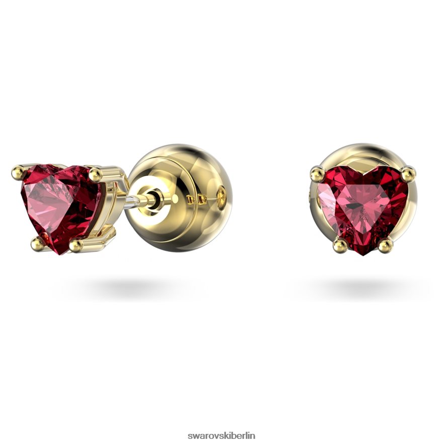 Swarovski Stilla-Ohrstecker Herz, rot, vergoldet Schmuck HLT448673