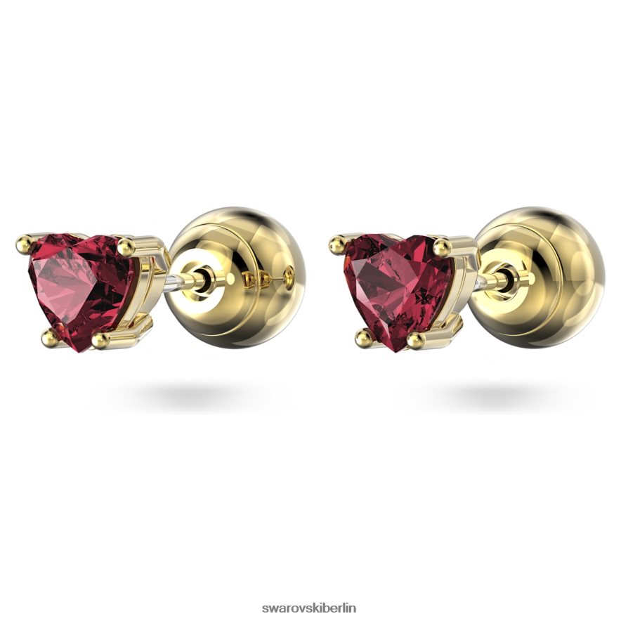 Swarovski Stilla-Ohrstecker Herz, rot, vergoldet Schmuck HLT448673