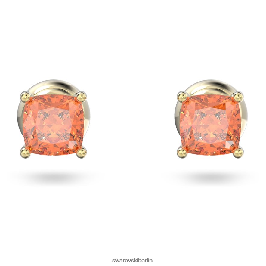 Swarovski Stilla-Ohrstecker Kissenschliff, orange, vergoldet Schmuck HLT448698