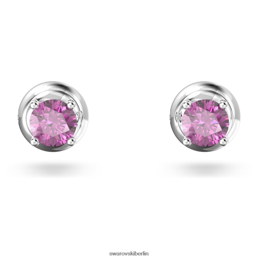 Swarovski Stilla-Ohrstecker Rundschliff, lila, rhodiniert Schmuck HLT448704