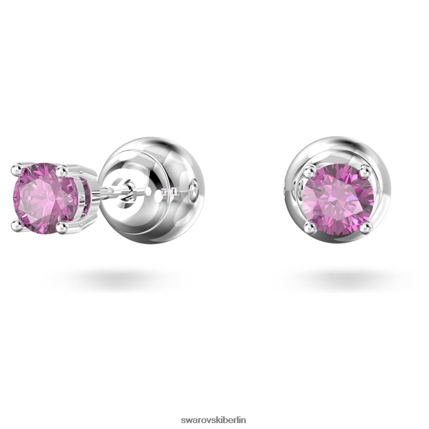 Swarovski Stilla-Ohrstecker Rundschliff, lila, rhodiniert Schmuck HLT448704