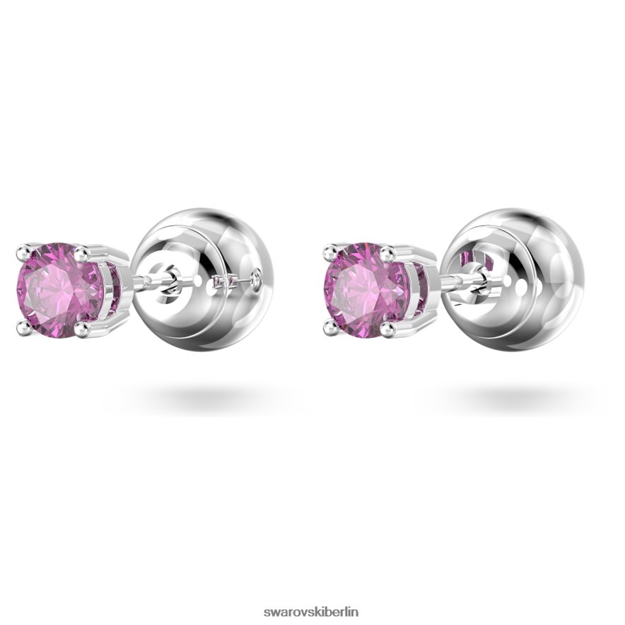 Swarovski Stilla-Ohrstecker Rundschliff, lila, rhodiniert Schmuck HLT448704