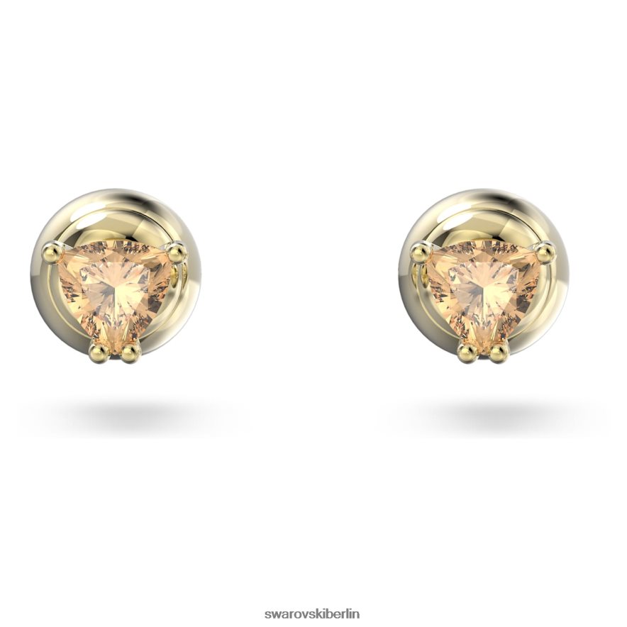 Swarovski Stilla-Ohrstecker Trilliantschliff, orange, vergoldet Schmuck HLT448705