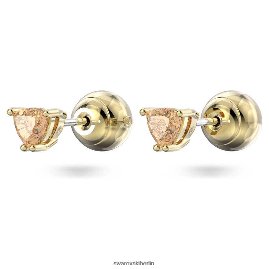 Swarovski Stilla-Ohrstecker Trilliantschliff, orange, vergoldet Schmuck HLT448705
