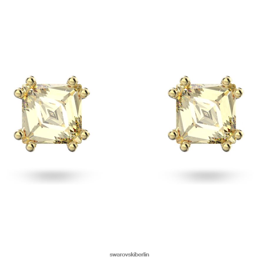 Swarovski Stilla-Ohrstecker quadratischer Schliff, gelb, vergoldet Schmuck HLT448681