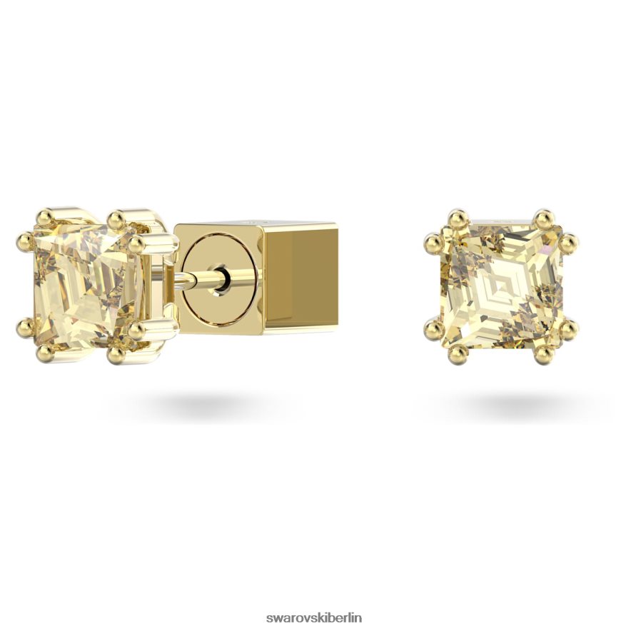 Swarovski Stilla-Ohrstecker quadratischer Schliff, gelb, vergoldet Schmuck HLT448681